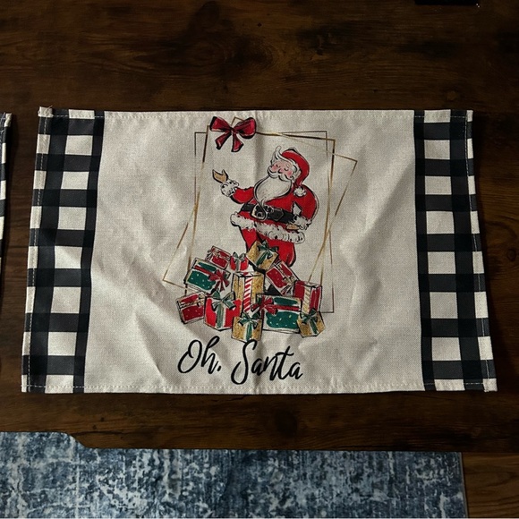 Christmas Canvas Placemats - 2pc Set - Picture 2 of 7